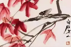 齐白石画的蝉，比不过他画的这只天牛，可惜作品流落在海外图片