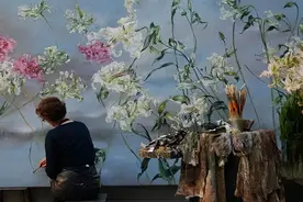 巴黎美院的天才女画家，花10年在自家的墙壁上作画，我被美哭了图片