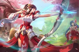 王者荣耀：伽罗蒙犽鲁班大师原画壁纸大全，花见巫女，箭羽风息图片