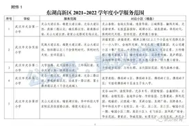 2021年东湖高新区公办小学/初中对口划片范围​图片