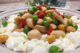 中餐厅菜谱复刻：跟着林大厨学做七彩芙蓉鸡丁，好吃到哭上桌秒光图片
