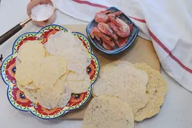 虾片也能自己做？看得见虾肉的北极虾虾片图片