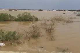塔克拉玛干沙漠遭遇洪水，正常吗？历史上有两次相似的时期图片
