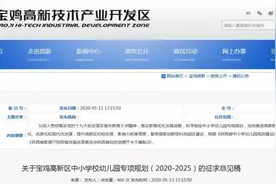 重磅！宝鸡高新区将在这些地段新规划36所学校图片