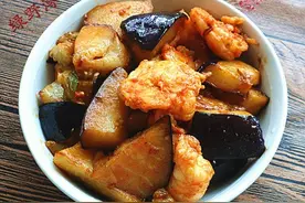 私房美食；虾仁烧茄子，教程已出，赶紧来学图片