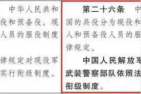 衔级制在《国防法》修正案中定了图片