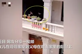 父母对面楼独享美食被女儿发现，确认过眼神，连人带桌转移阵地图片