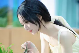 赵丽颖端午晒九宫格宠粉，穿淡黄长裙出镜，长发飘飘甜味浓图片