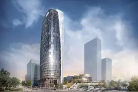 腾讯在建华东总部大厦，预计2021年正式建成，将成上海徐汇新地标图片