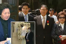 霍英东太太去世，霍启刚携仨孩子送别奶奶，朱玲玲穿素服到场吊唁图片
