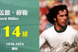 最强射手系列，德国进球机器盖德·穆勒世界杯14粒进球全记录图片