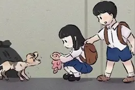 垃圾堆中捡到了一只小脏狗图片