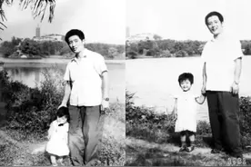 跨越40年的父女合影：女儿已为人妇，父亲直不起腰图片