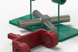 用SolidWorks画一个连轴传动装置，只画了三个零件图片