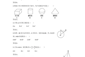 2020年重庆市中考数学试卷B卷（含答案）图片