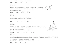 2020年重庆市中考数学试卷B卷（含答案）图片