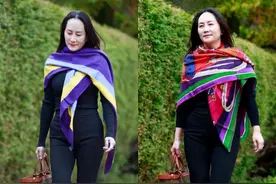 孟晚舟带火了“披肩”，叠穿造型高级显贵气，特别适合40+女性图片