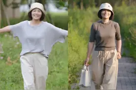 四五十岁女人穿T恤，记住“3穿3不穿”，时髦显瘦又减龄，好看图片