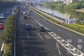 9月6日9:30南京路况，应天高架赛虹桥立交西向东方向临时交通管控图片