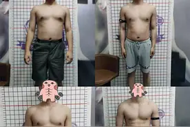 体脂率降至13.4，啤酒肚秒变腹肌，他只用了1年，重现年轻模样图片