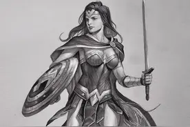 硬核超级英雄手绘 水彩铺素描关系 效果超赞图片