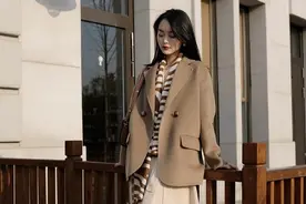 不足160cm的女生，建议大衣“买短不买长”，显瘦显高不拖沓图片