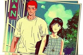 灌篮高手：重温樱木与晴子的甜蜜，毕竟青春怎么能没有爱情图片