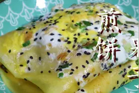 想吃煎饼果子不用买，配方比例告诉你，一摊一卷5分钟搞定图片