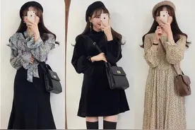 温度在慢慢上升，早春的这21套温柔风裙子穿搭，柔美优雅有魅力图片