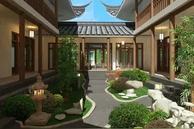牛！广东小伙拆掉破旧老宅，自建园林别墅，里面的庭院，如诗如画图片