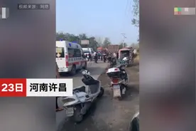 河南许昌幼儿园接送车与货车相撞现场曝光 货车轮胎下有人被撞倒图片