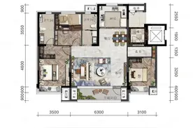 仅128平三室两厅两卫还有6.1米大宽厅到底香不香？图片