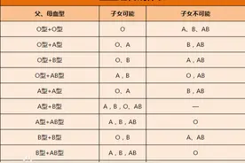 血型的遗传规律图片