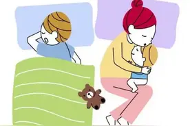 宝宝睡觉的姿势，说明了Ta最爱妈妈还是爸爸！中了你就偷笑吧图片