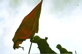 捣毁敌人特工老巢时遭遇地雷阵阻隔，队长灵机一动：马上砍竹子图片