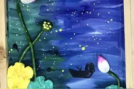 美绝了的手工粘土浮雕作品，揉揉捏捏一幅画，孩子双手巧如花图片