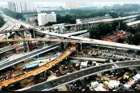 西安：新兴南路项目东南二环立交北主线顺利合龙图片