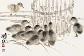 他最让人称道的是动物画，笔下动物栩栩如生，惹人喜爱图片