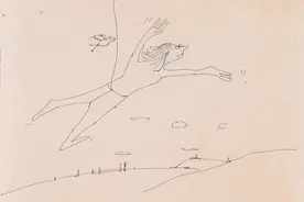 谁的简笔画更值钱？列侬《飞行贵妇》10万，叶永清《鸟》25万图片