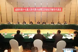 成都市第十七届人民代表大会第五次会议开幕，邛崃市代表团举行全体会议，审查成都市政府工作报告图片