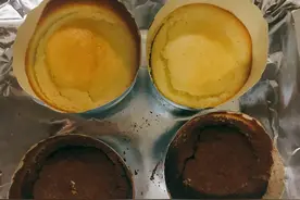 自制超松软美味的可可戚风纸杯蛋糕图片