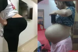 “悬垂肚”背影杀手，背面纤细侧面像子弹，孕期这种肚型要留意图片