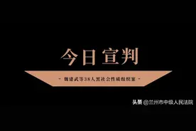 【兰法·审执动态】魏建武等38人黑社会性质组织案二审，今日宣判！图片