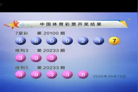七星彩第20100期开奖：改版首期头奖1注500万图片