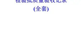 检验批质量验收记录全套表格，599页word版可编辑下载图片