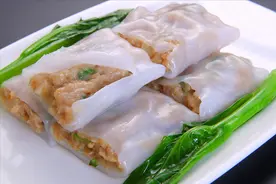 广东人爱吃的肠粉，在家也能做，教你配方和比例，爽滑细腻真解馋图片