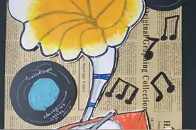 朱当当的绘画创意作品-音乐之声、玉兔呈祥、闲猫赏月图片
