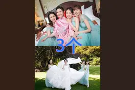 有种差距叫“伴娘数量”，唐艺昕3个，唐嫣4个，而她有10个伴娘！图片