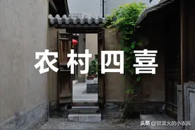 老话说“宅子现四喜，家中出能人”，这农村四喜指啥？有道理吗？图片