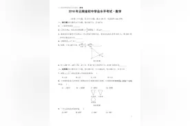 2018年云南省初中学业水平考试•数学图片
